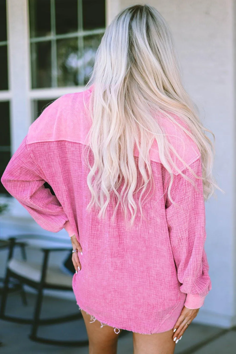 Pink Mineral Washed Shacket