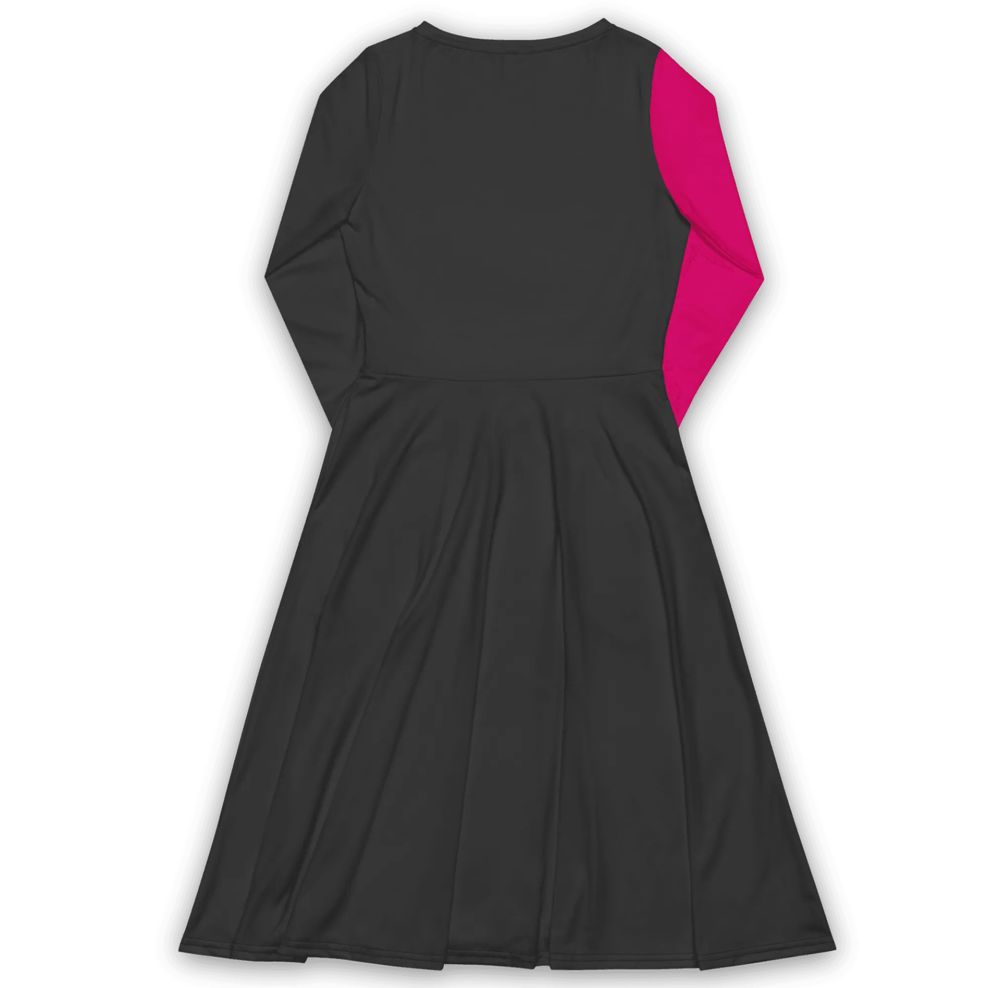 'Polychromatic' Long Sleeve Midi Dress