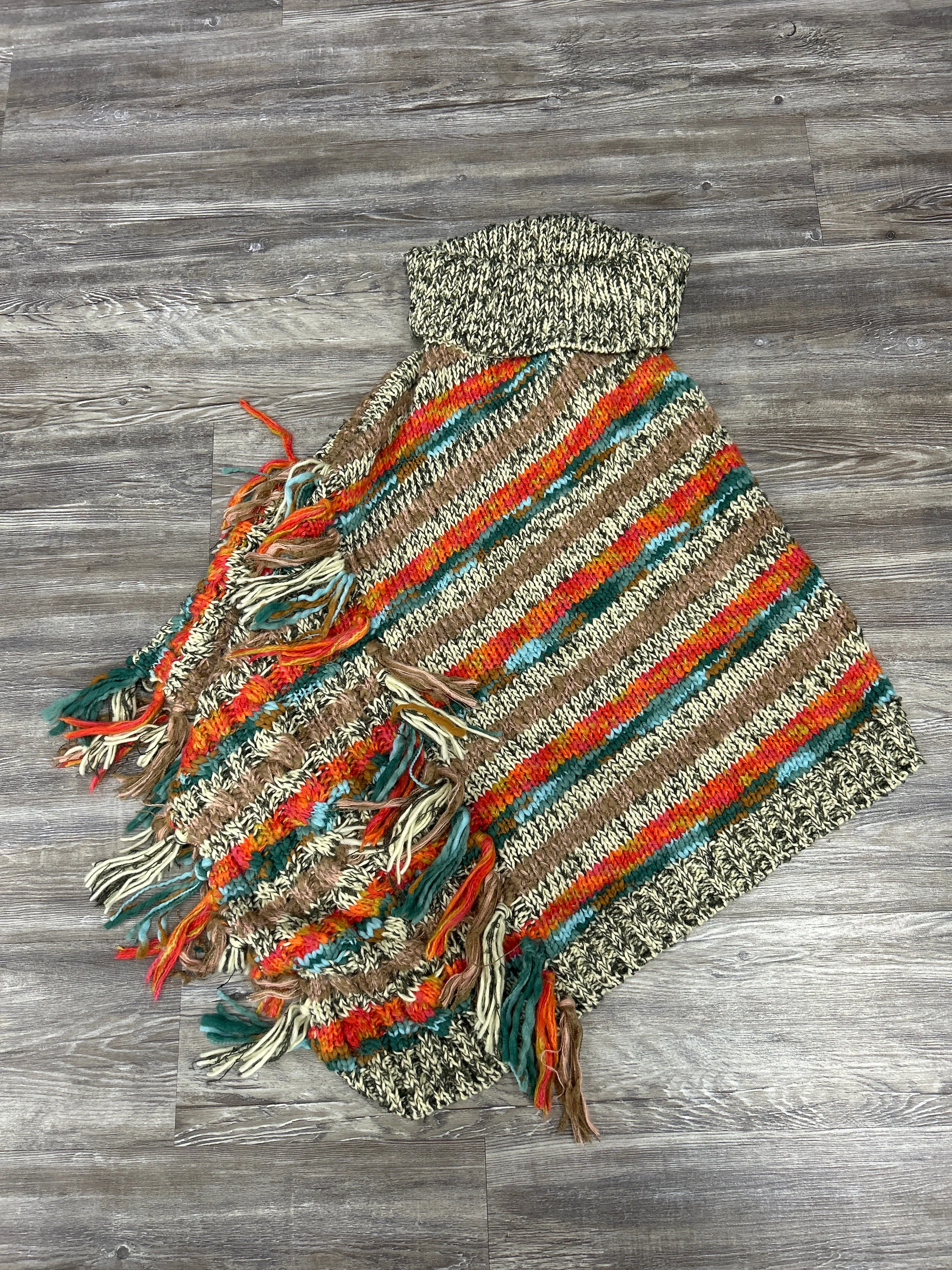 Poncho By Anthropologie In Multi-colored, Size: Osfm