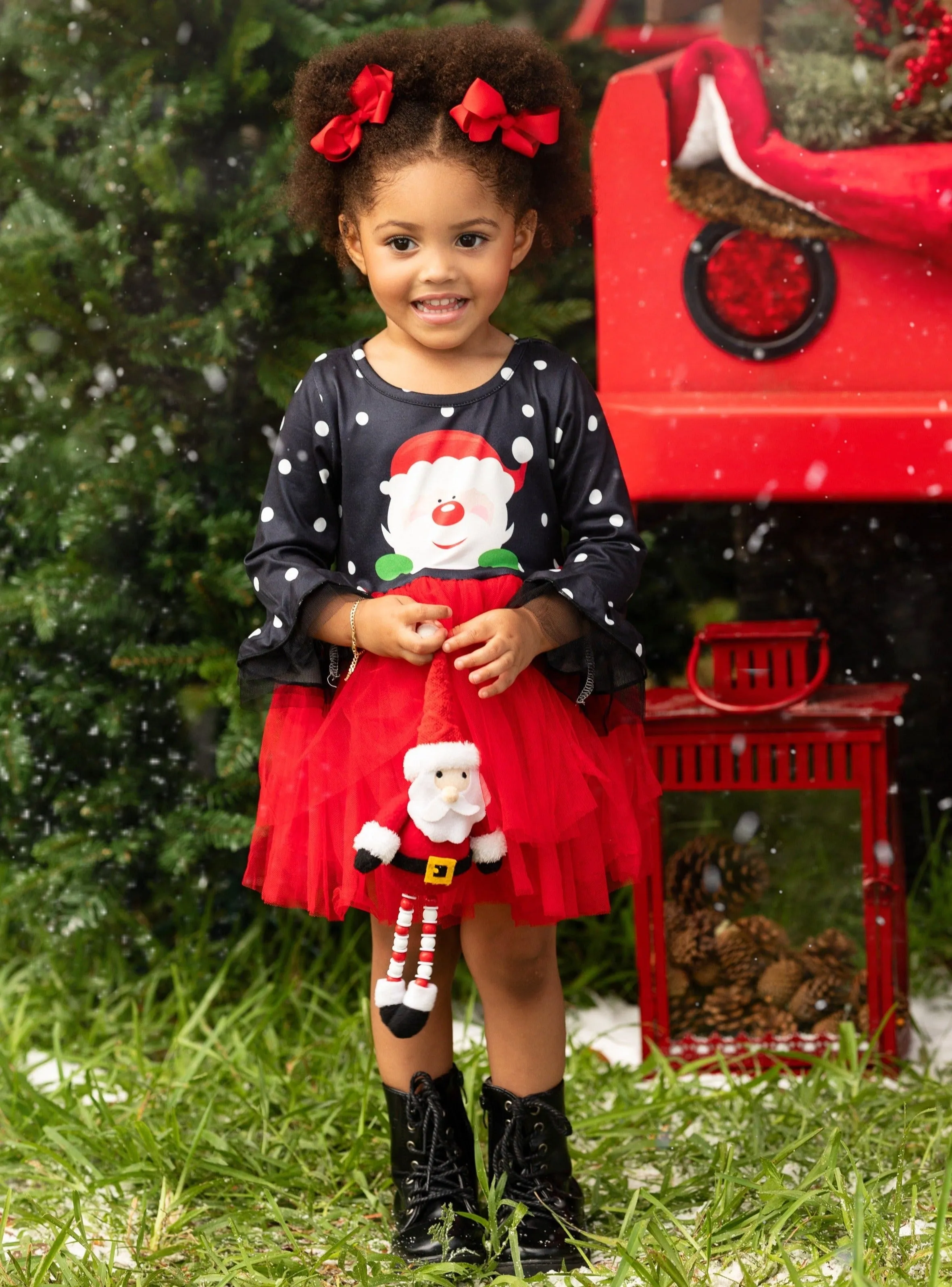 Rebel Without a Claus Polka Dot Tutu Dress