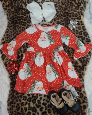Red Snowy Santa Dress
