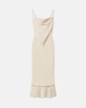 Renny - Slip Satin Maxi Dress - Creme