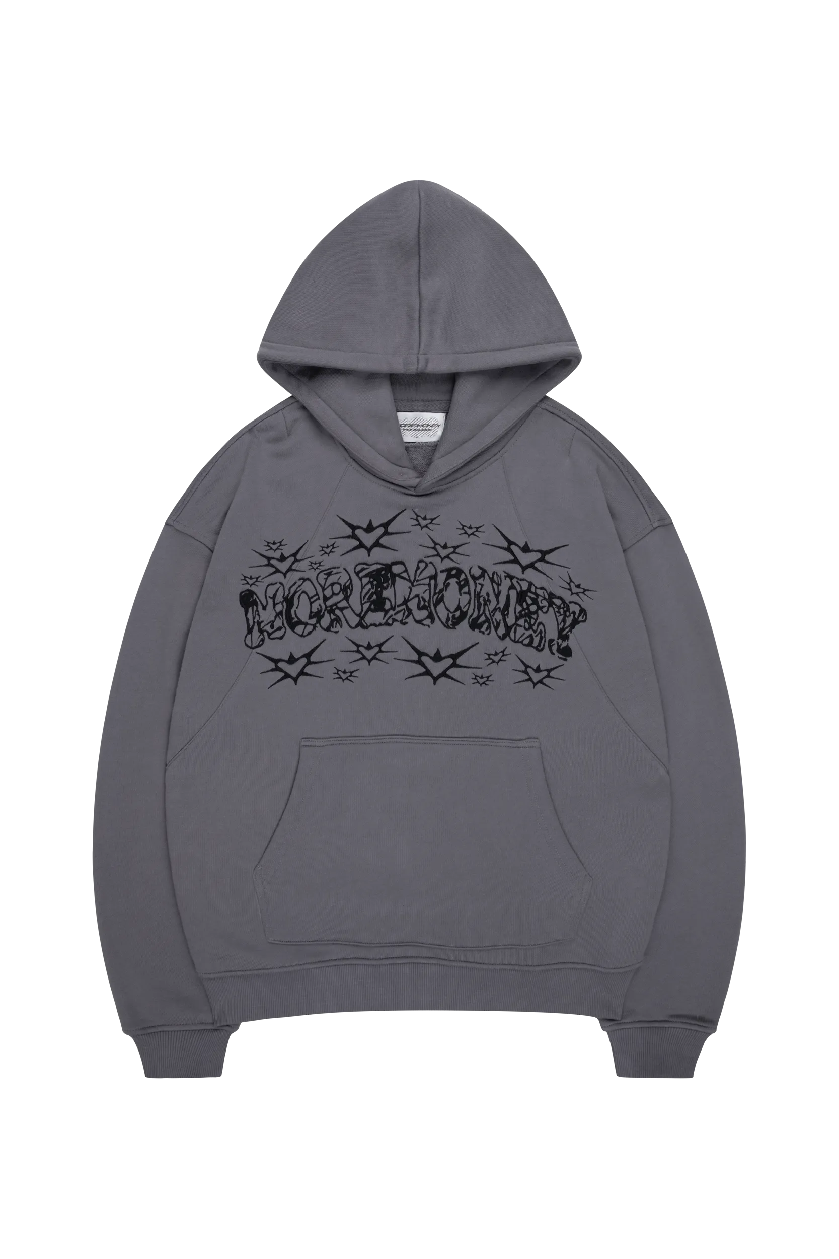REVERSI GRAPHIC HOODIE TORNADO GREY