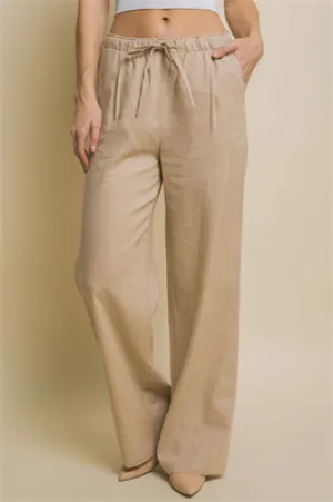 Santorini Linen Drawstring Beach Pants (Assorted Colors)