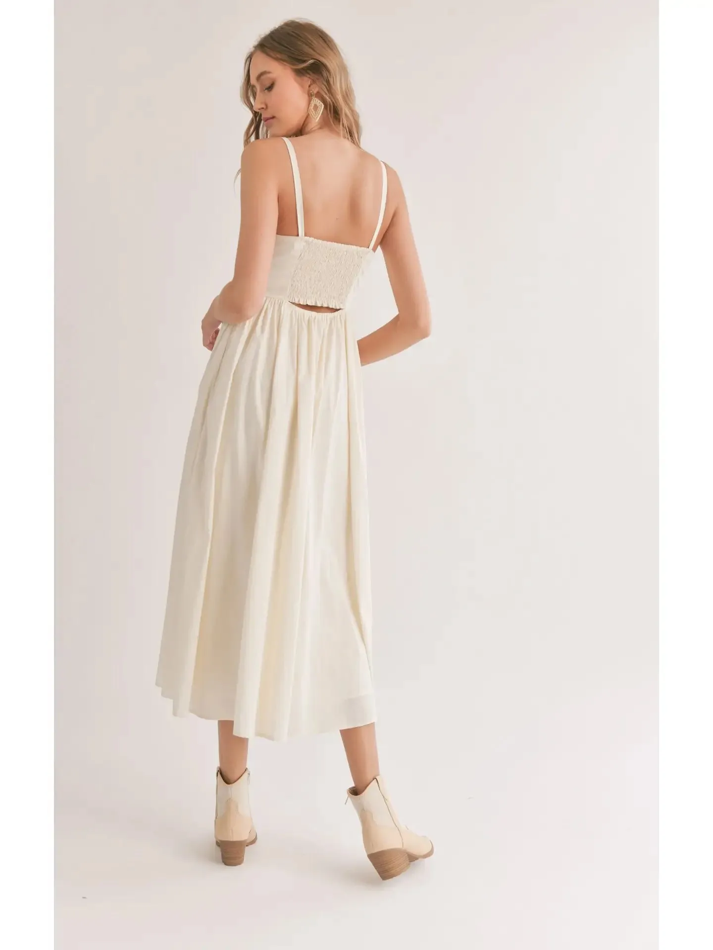 Shades On Front Cutout Midi Dress