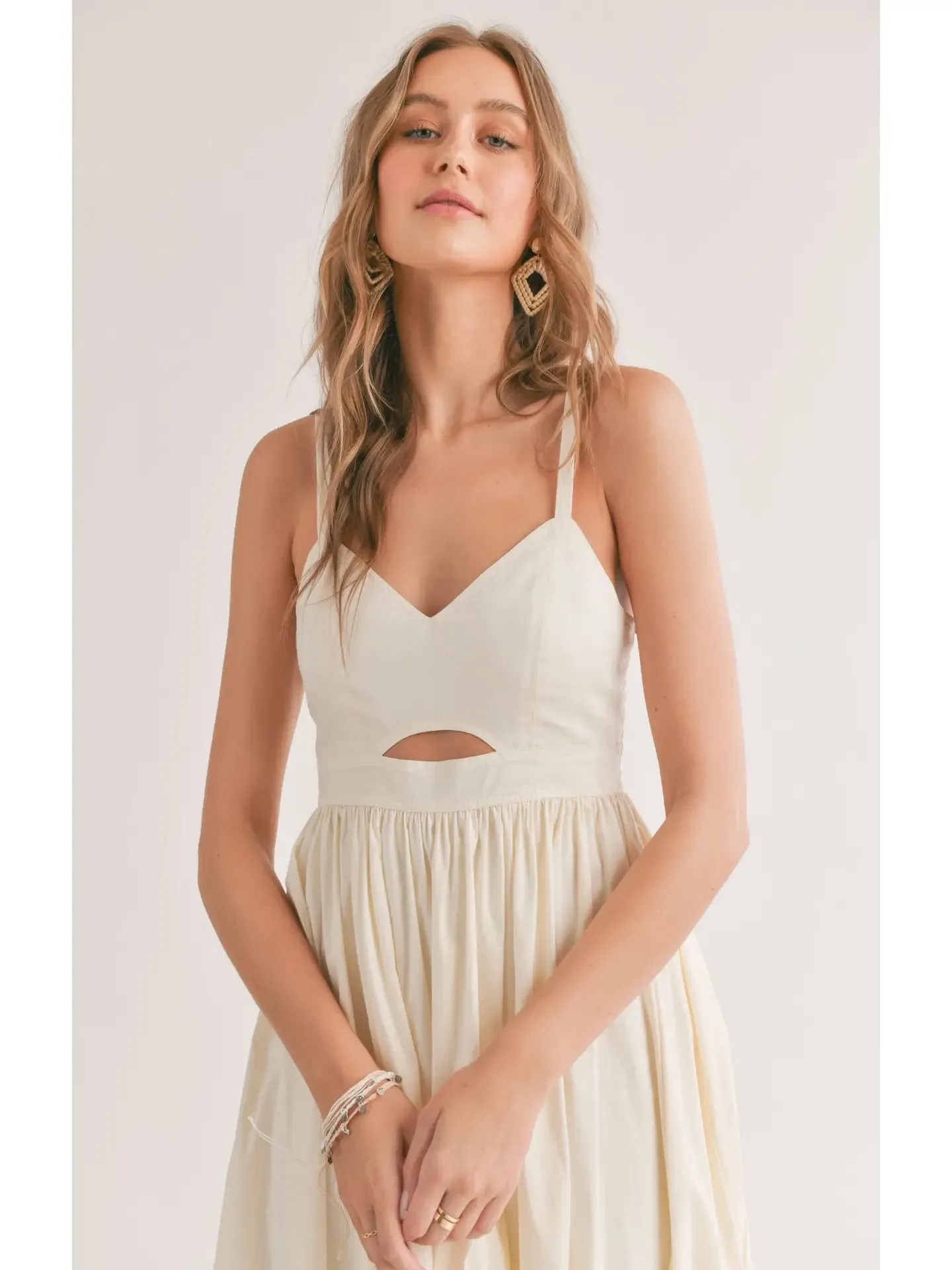 Shades On Front Cutout Midi Dress