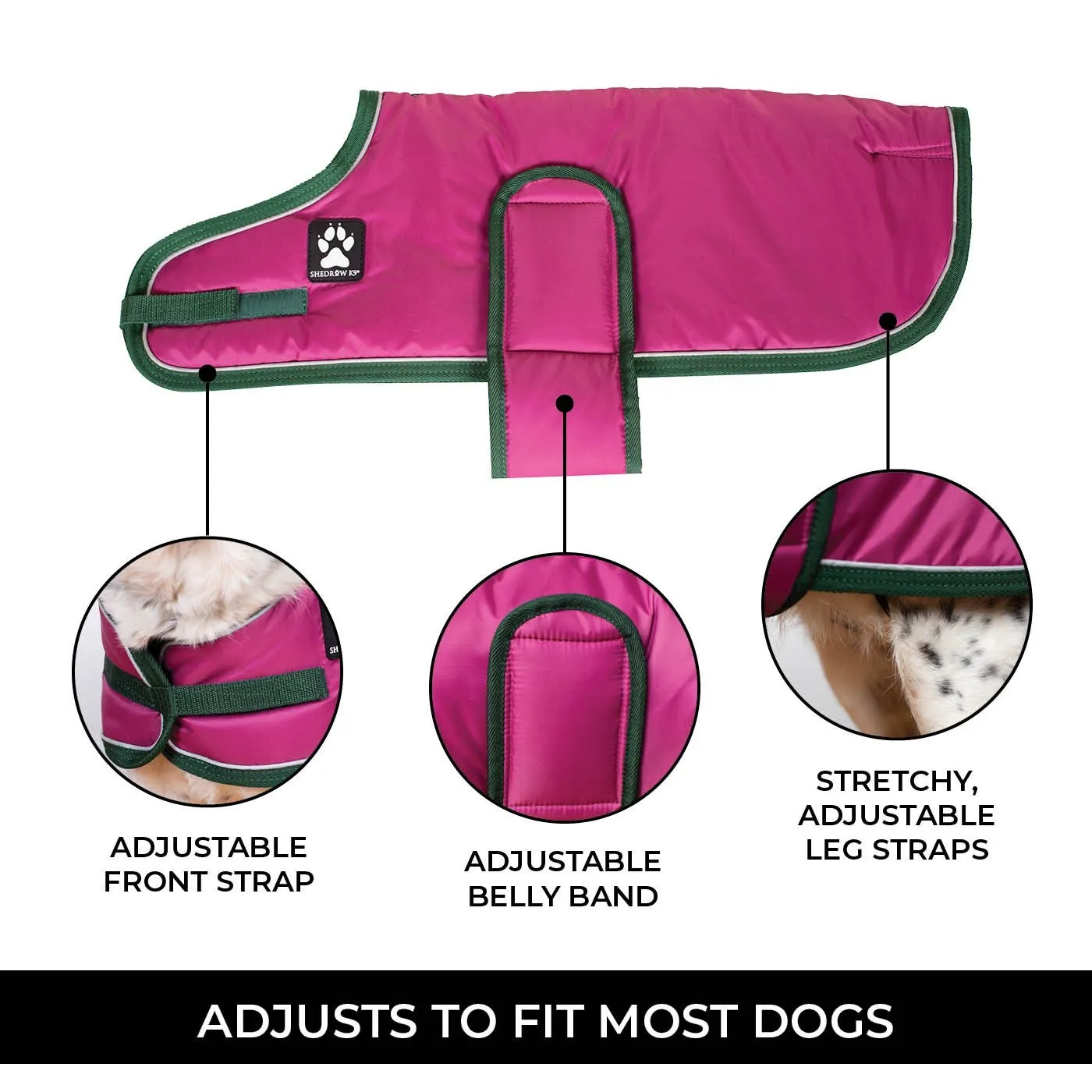 Shedrow K9 Vail Dog Coat Fushia