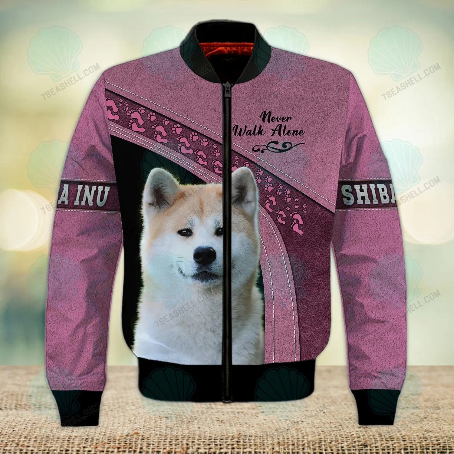 Shiba Inu Love Never Walk Alone 3D Full Print Shirts, Christmas Dog Memorial Gifts for loss of Dog