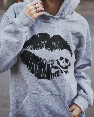 Skull & Crossbones Lips Unisex Hoodie