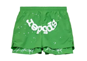 SP5DER OG Web Double Layer Shorts Green