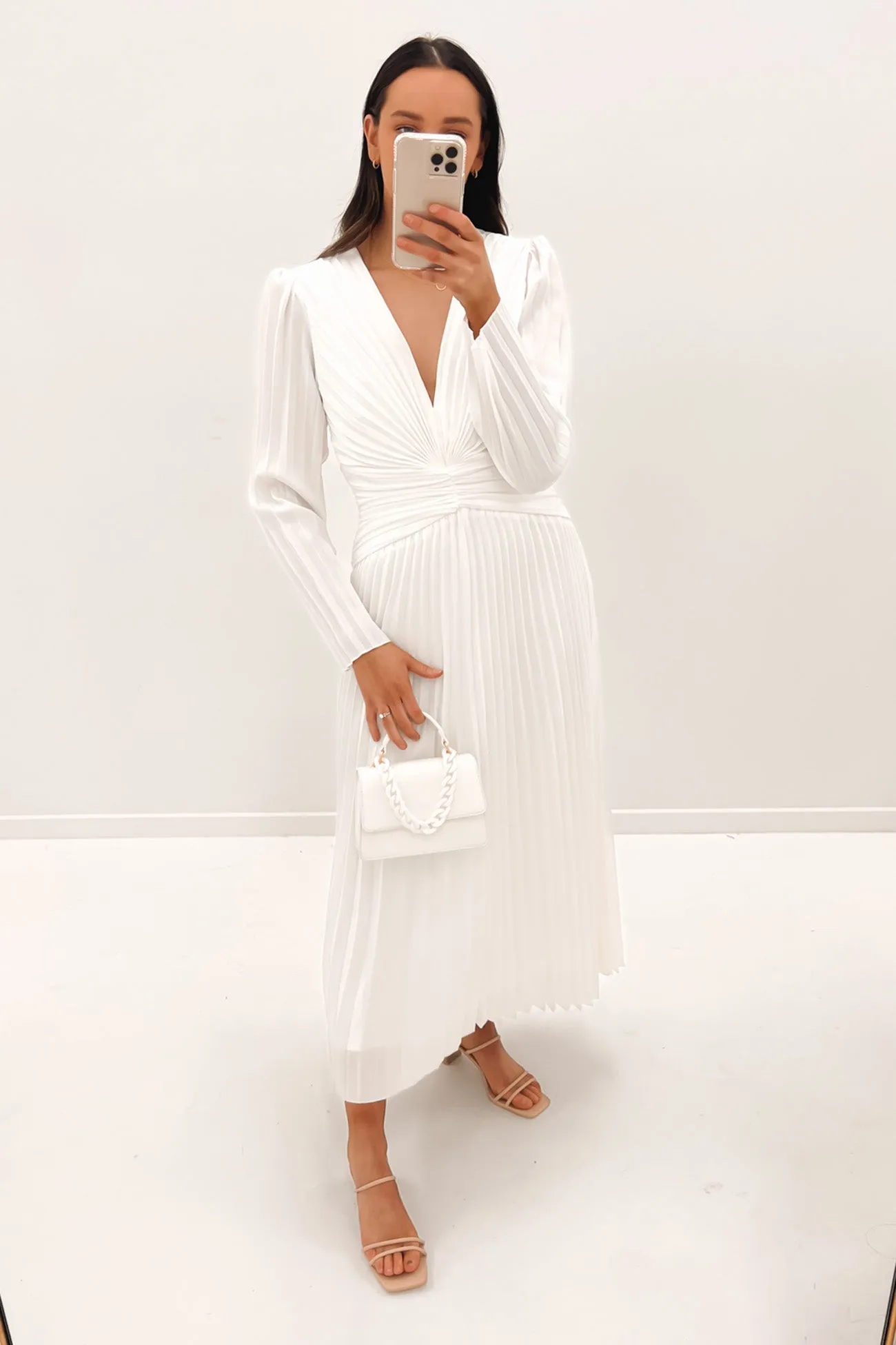 Stars Aligned Midi Dress White