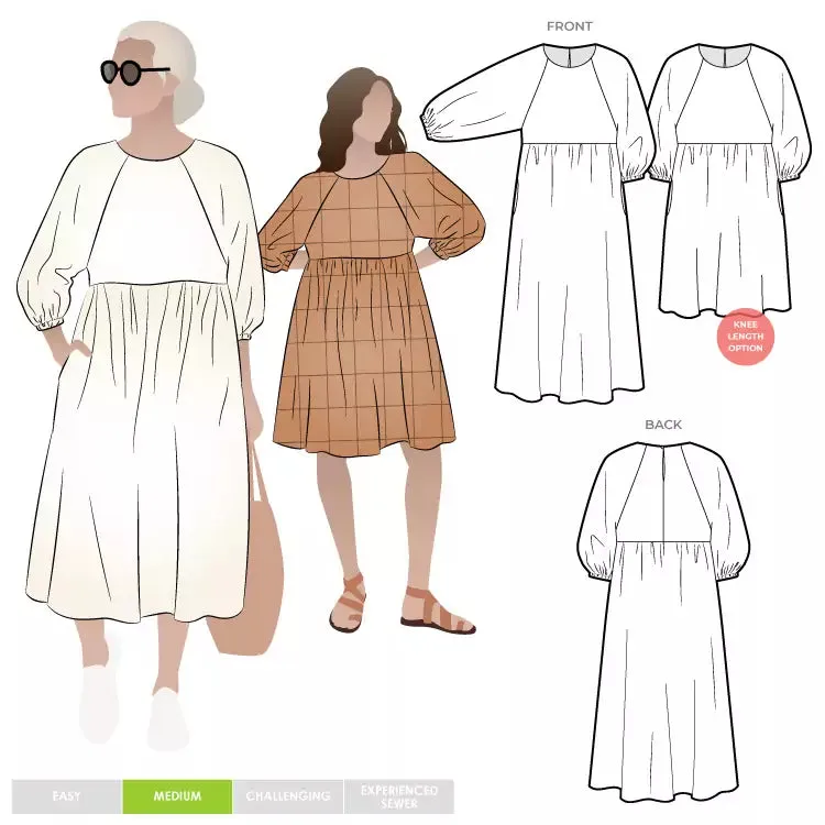Style ARC - Hope Dress (Sizes 18 - 30)  Sewing Pattern