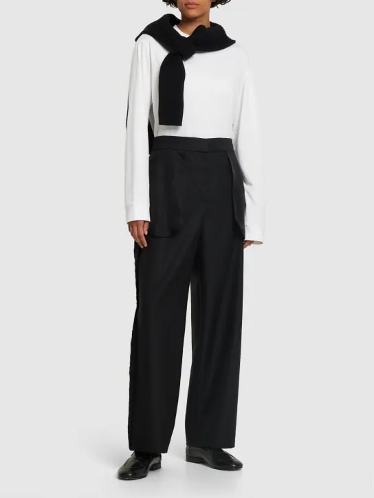 The Row   Claudiu wool twill wide pants 