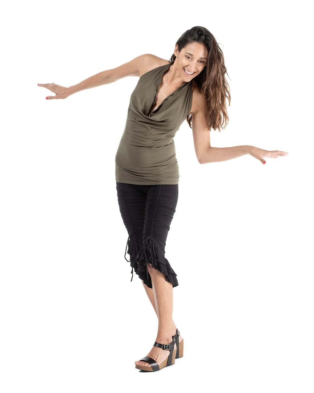 The Ruffled high waisted Lilikoi Pant