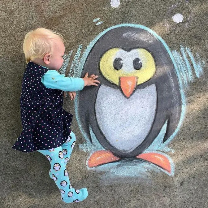 Tights- blue penguins
