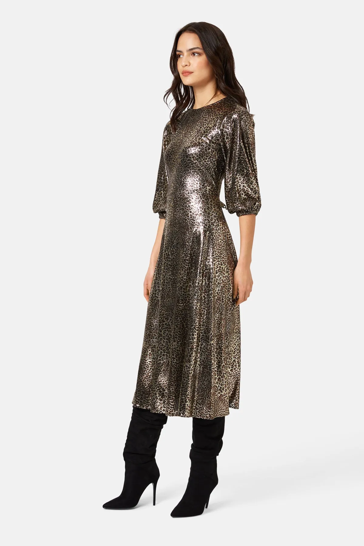 Traffic People Parallel Lines Drape Dress-PLL12002011
