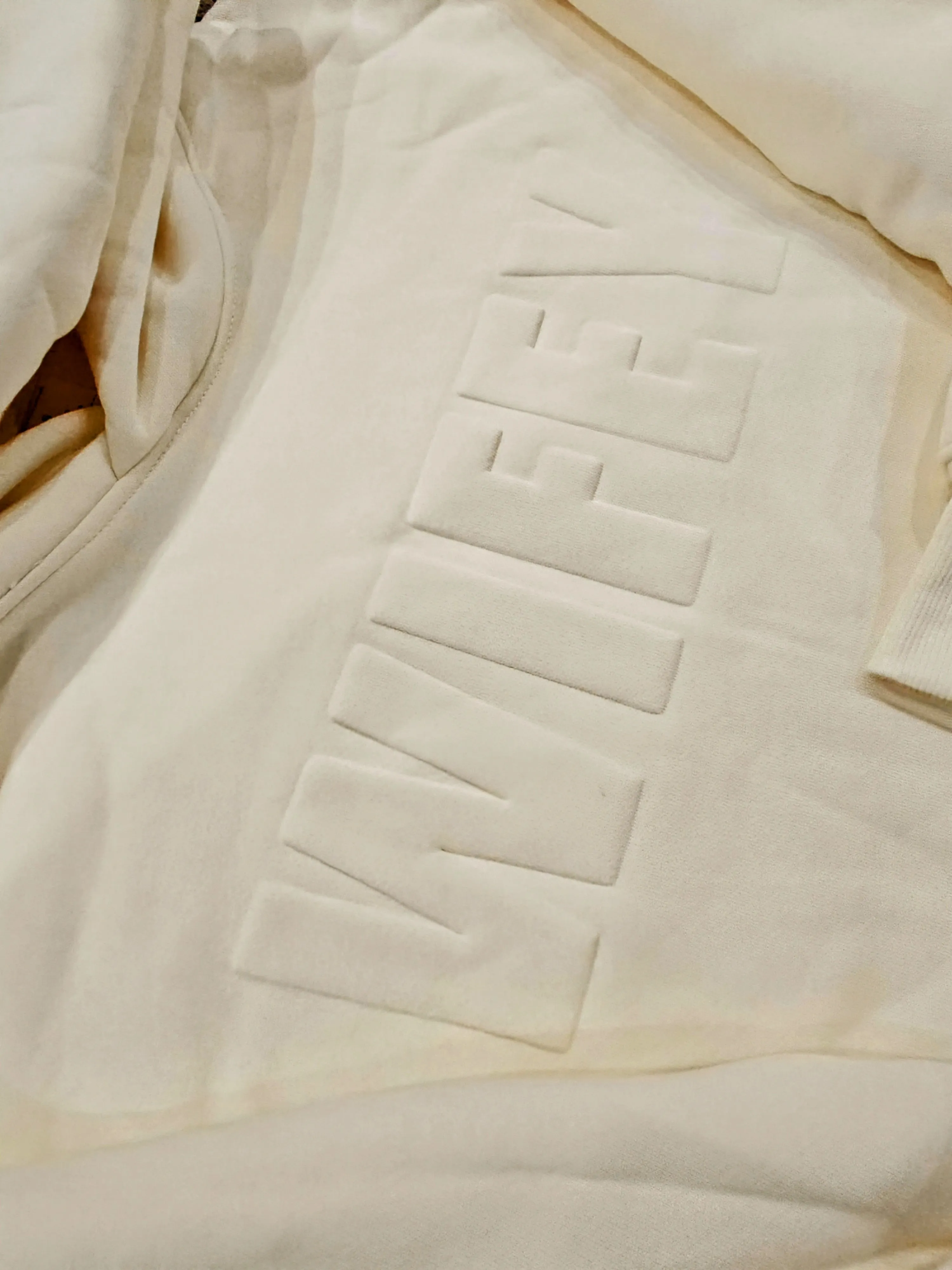 Ultra-Plush Embossed "WIFEY" Hoodie