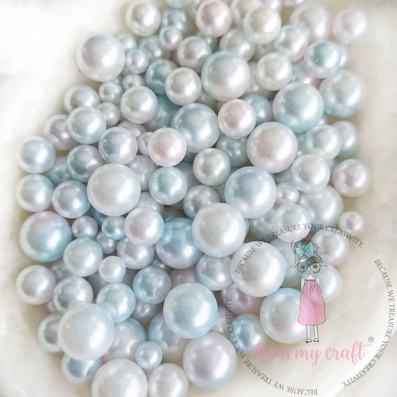 Unicorn beads - Snowy - 20gms