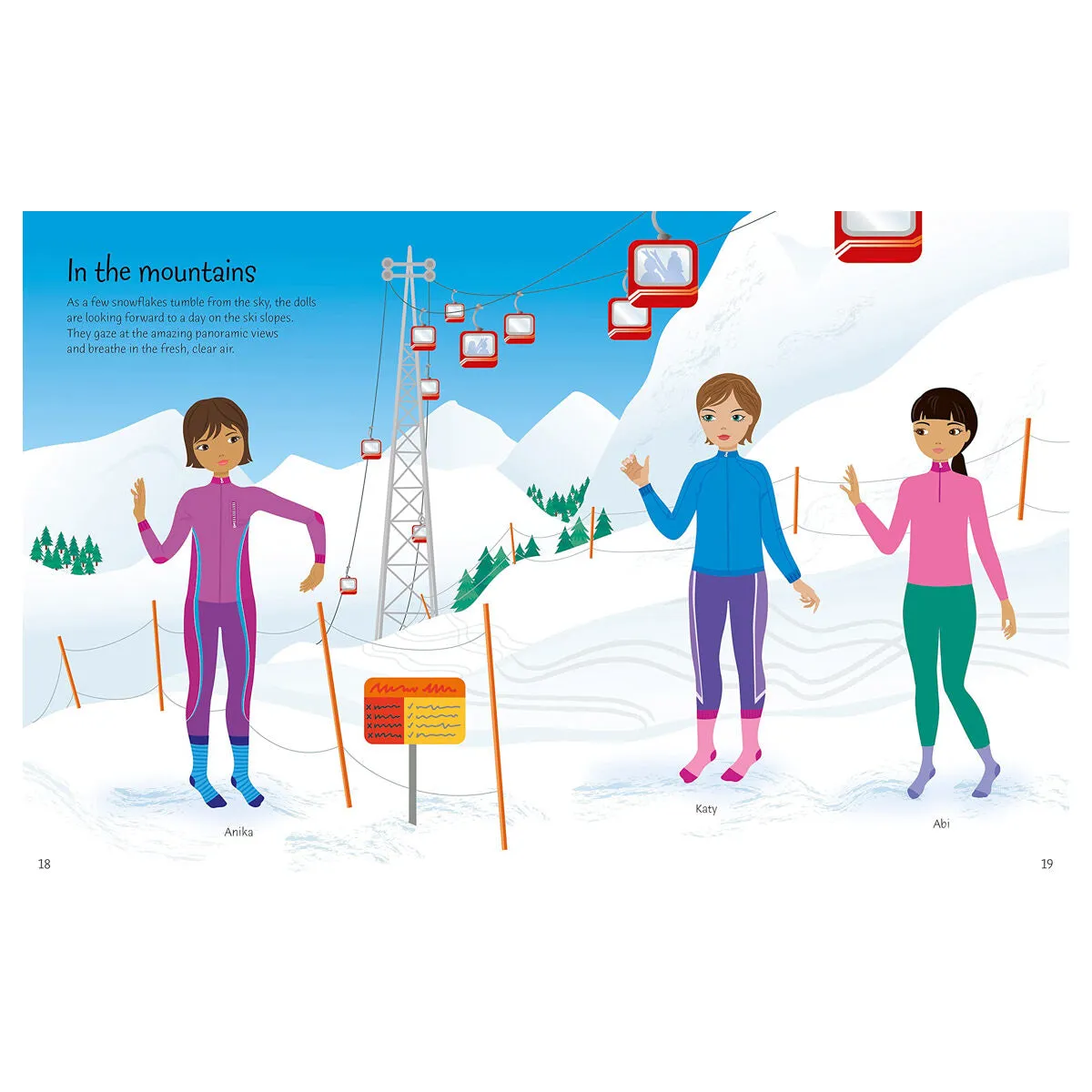 Usborne Sticker Dolly Dressing Winter Wonderland Book