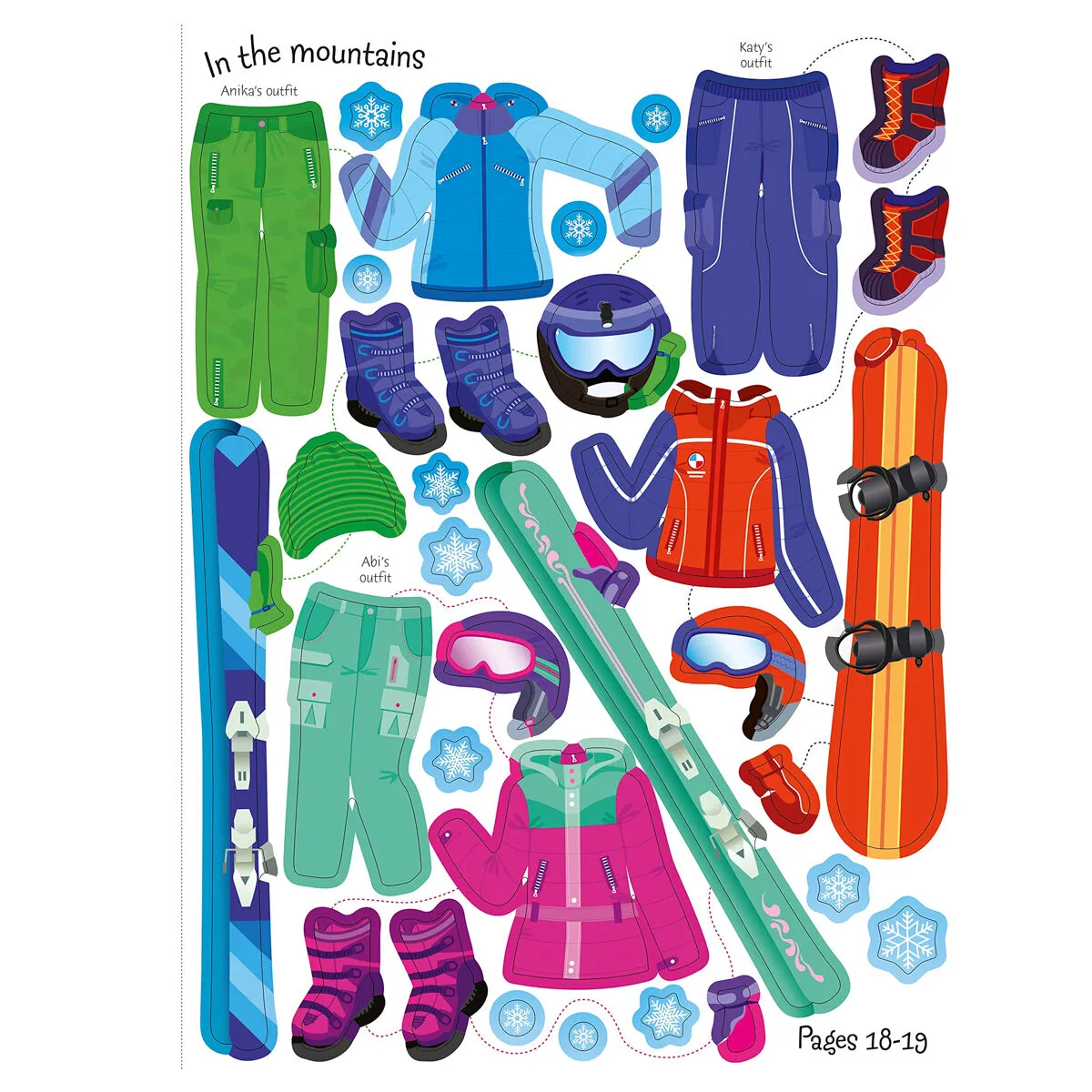 Usborne Sticker Dolly Dressing Winter Wonderland Book