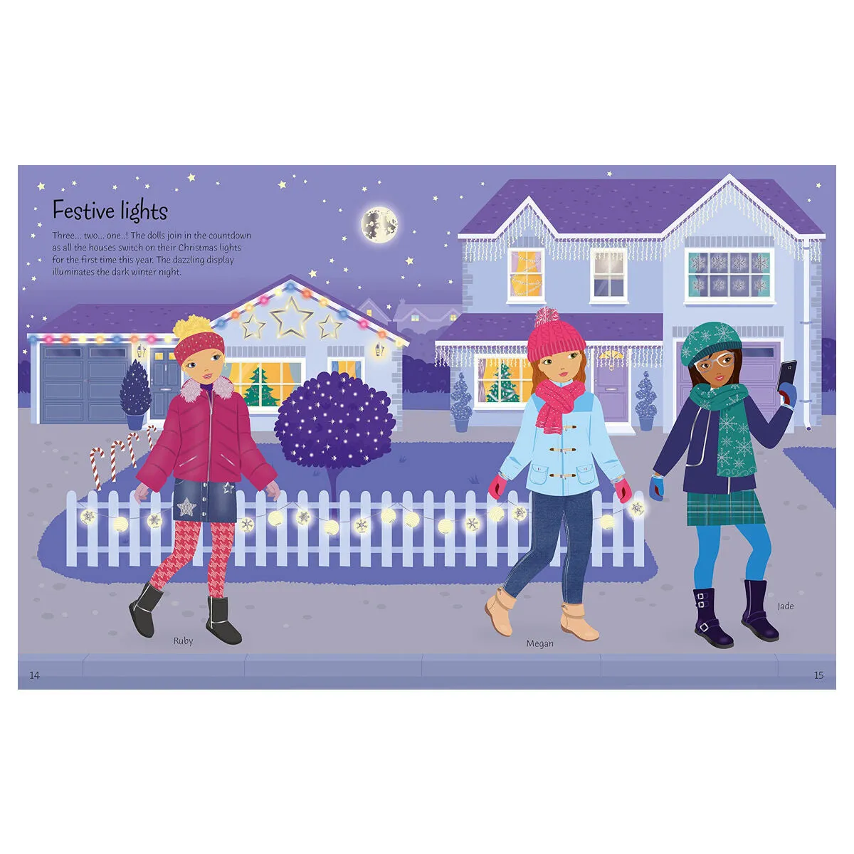 Usborne Sticker Dolly Dressing Winter Wonderland Book