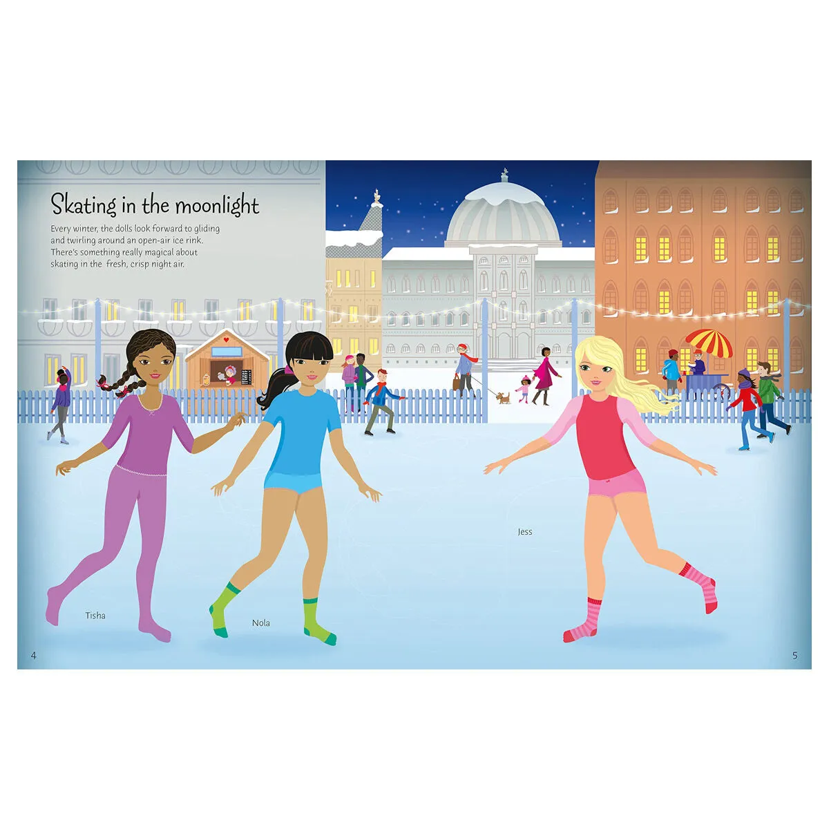 Usborne Sticker Dolly Dressing Winter Wonderland Book