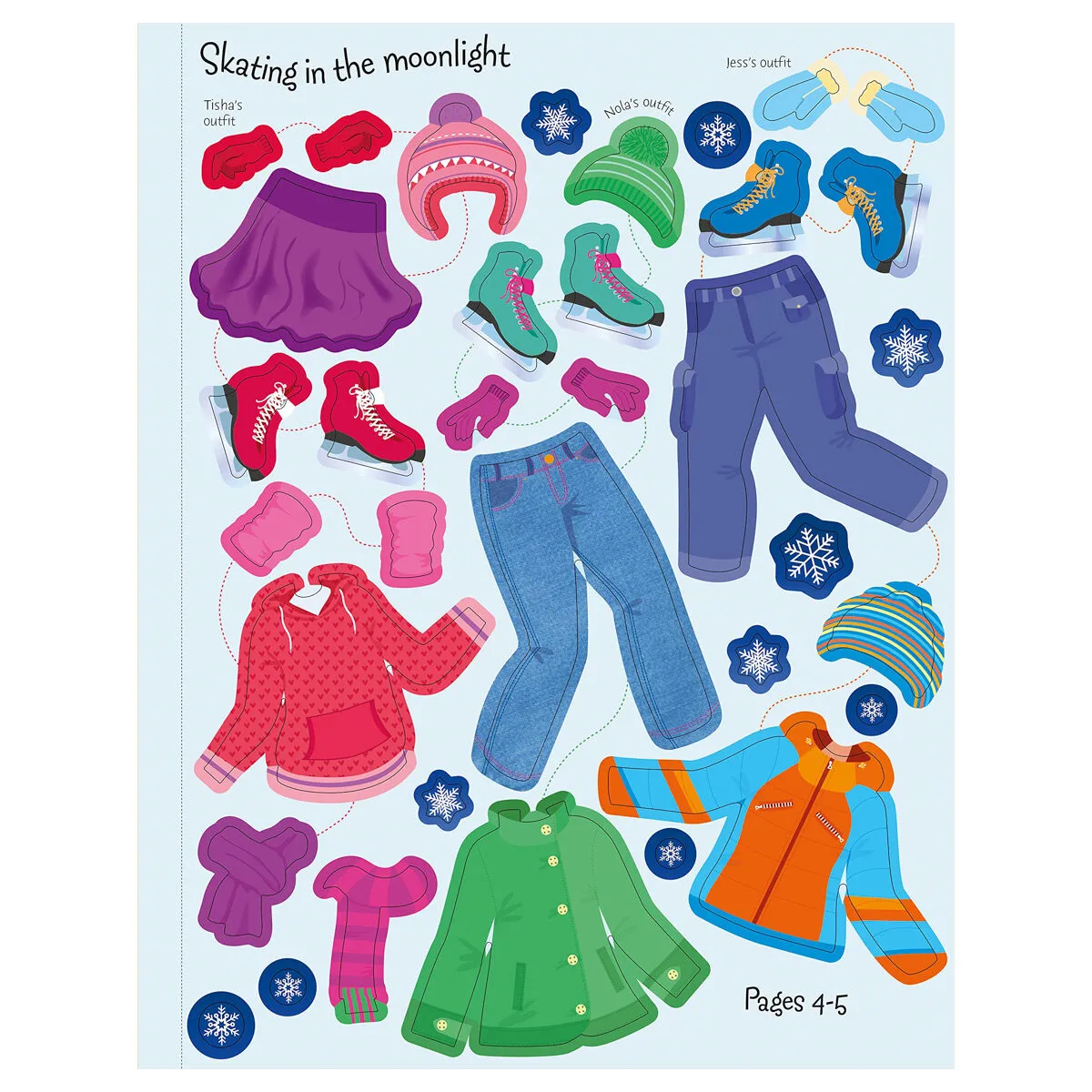 Usborne Sticker Dolly Dressing Winter Wonderland Book
