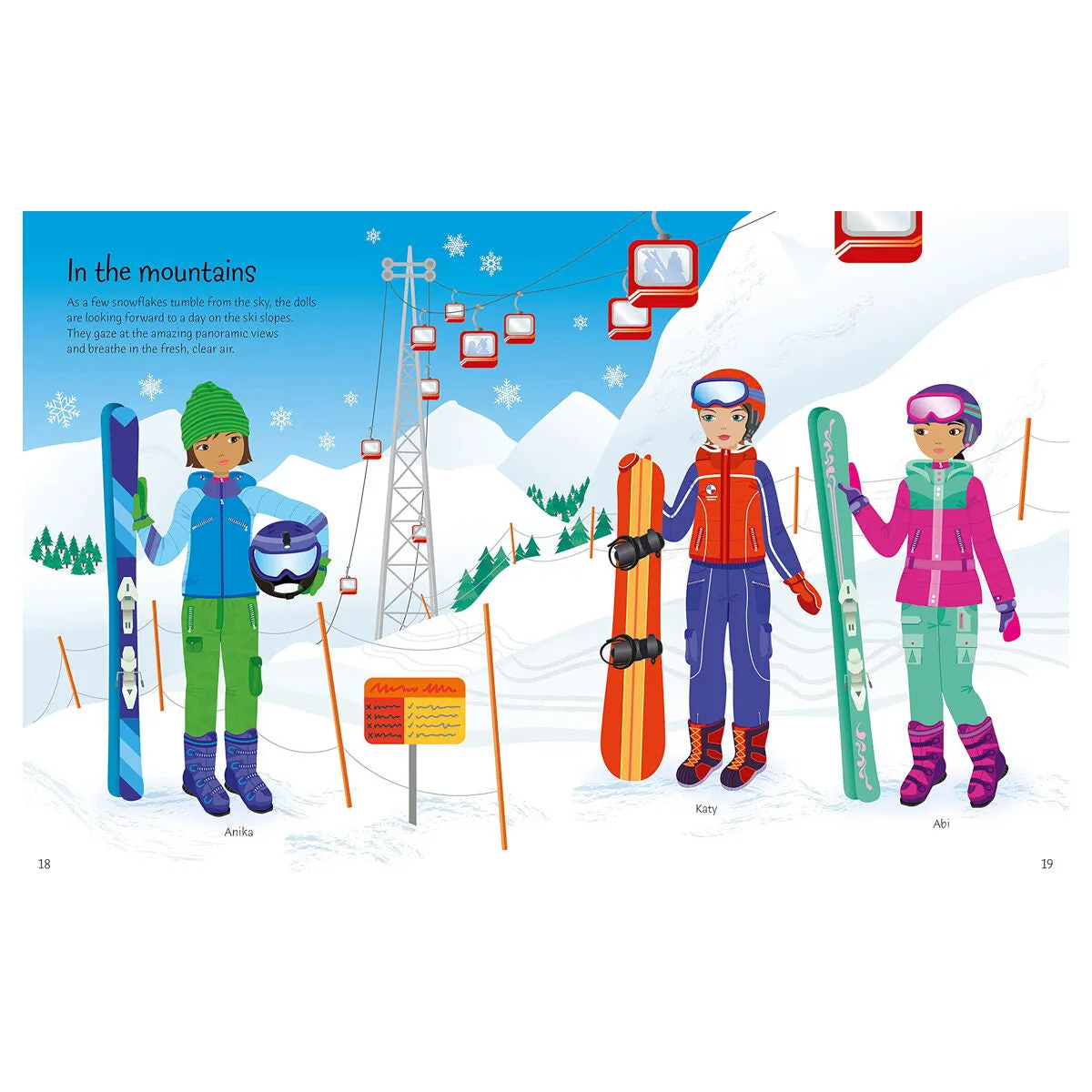 Usborne Sticker Dolly Dressing Winter Wonderland Book