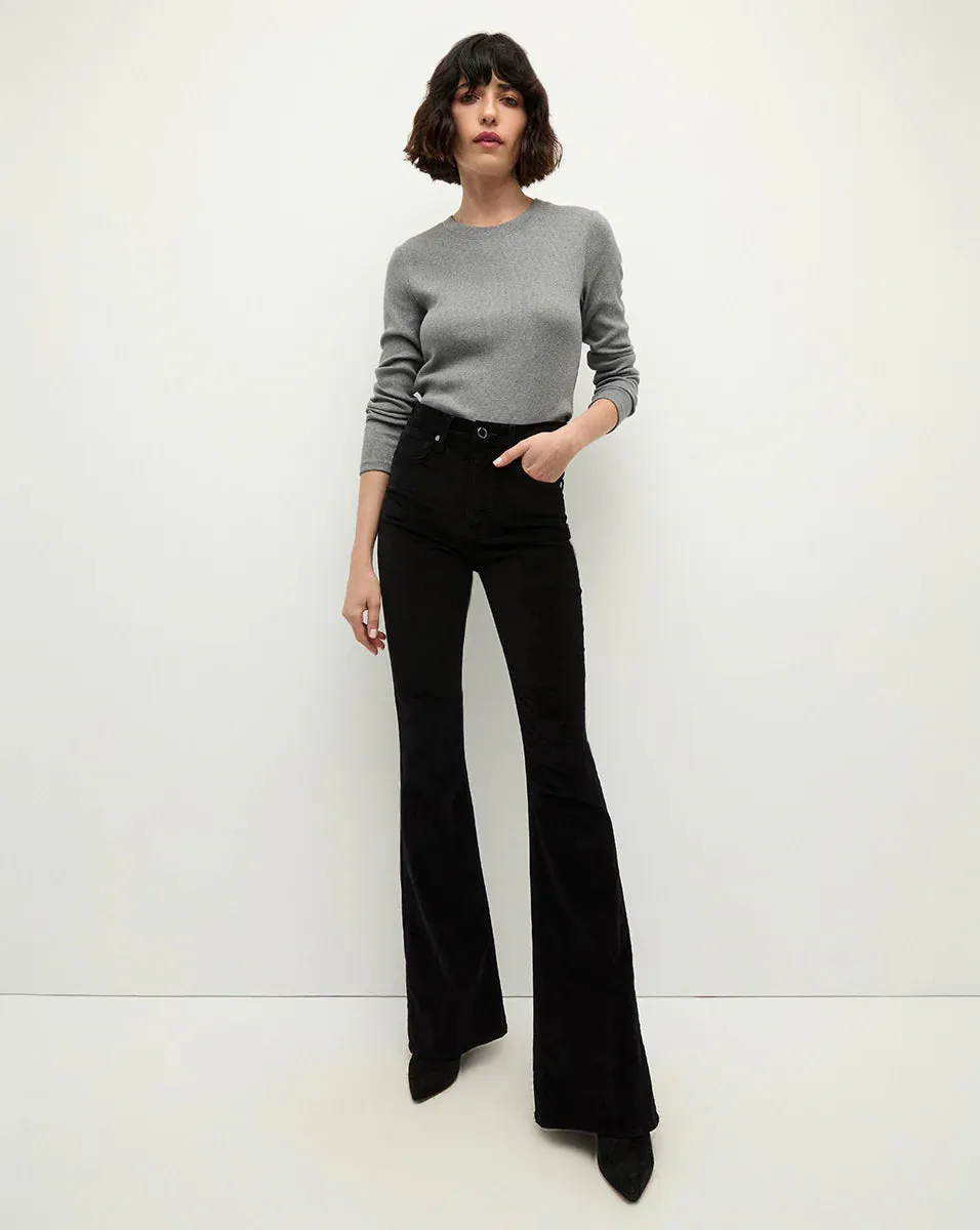 VERONICA BEARD BEVERLY VELVET SKINNY FLARE