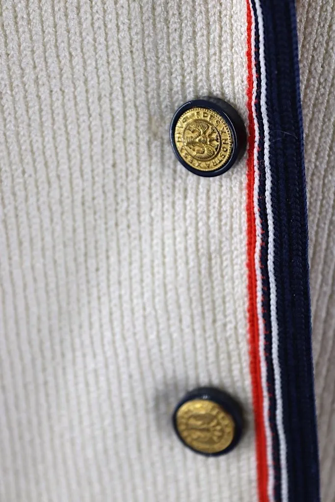 Vintage Ivory Nautical Knit Blazer