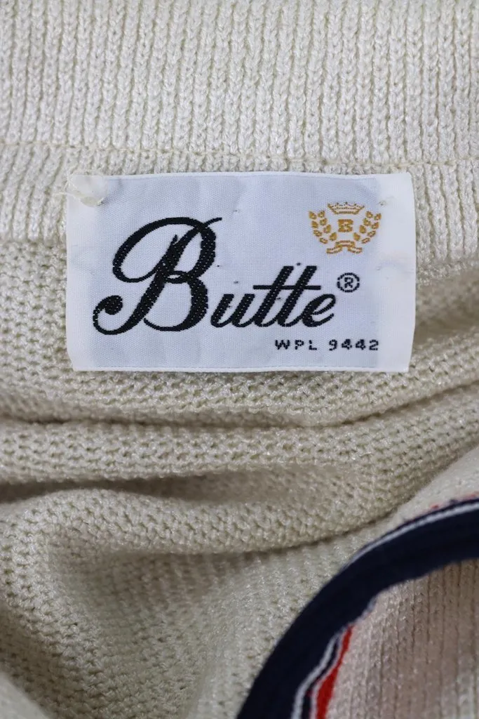 Vintage Ivory Nautical Knit Blazer