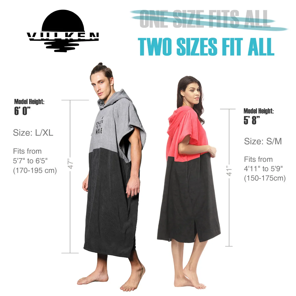 VULKEN Hooded Beach Towel S/M
