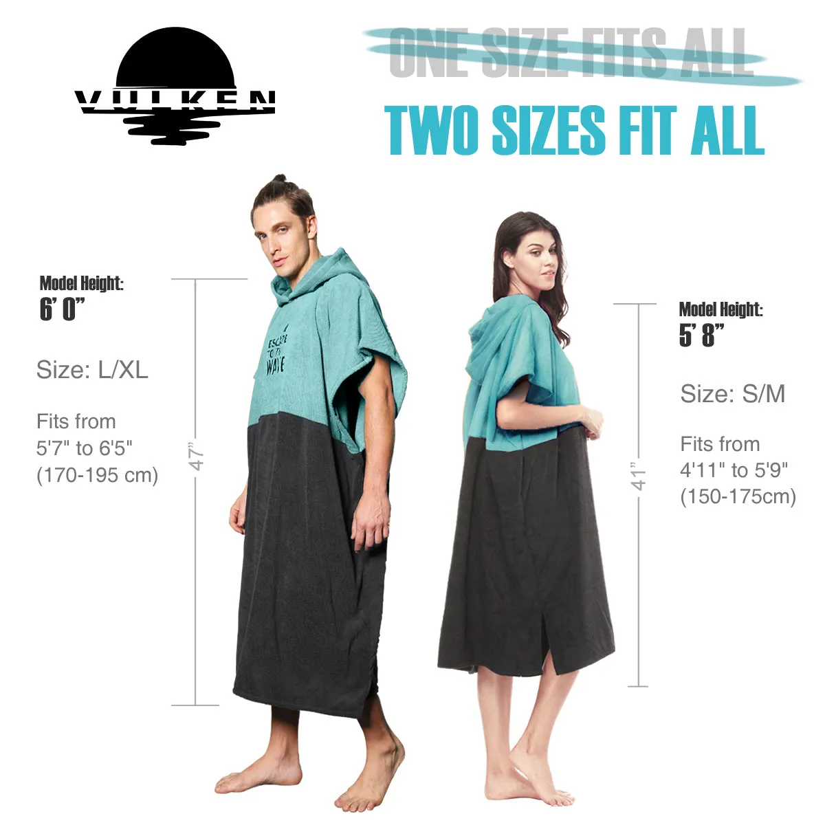 VULKEN Hooded Beach Towel S/M