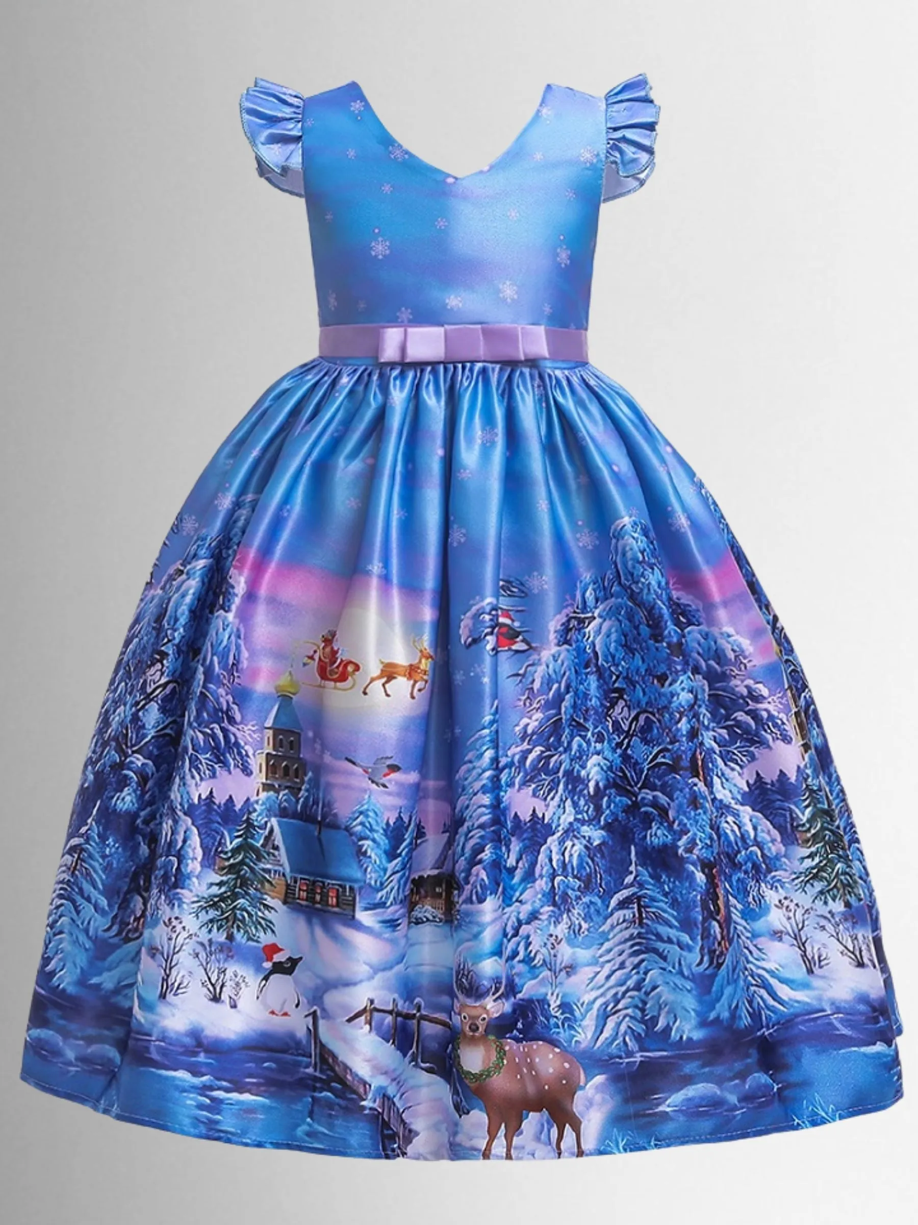 Winter Wonderland Holiday Scene Gown