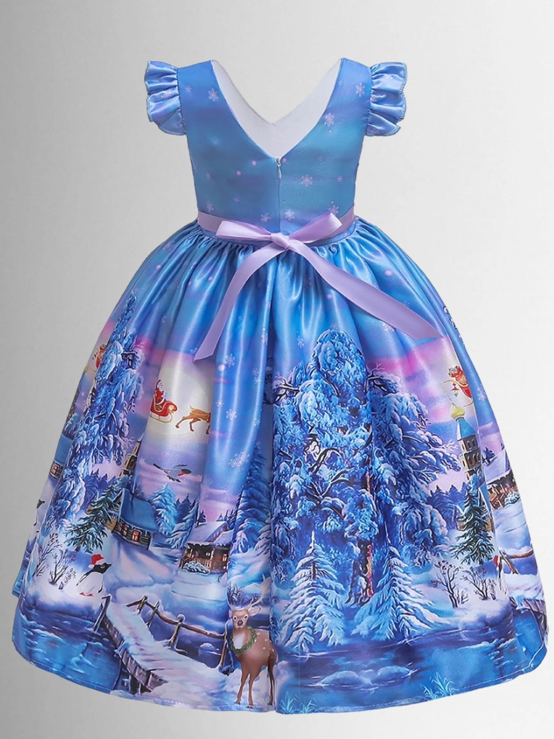 Winter Wonderland Holiday Scene Gown