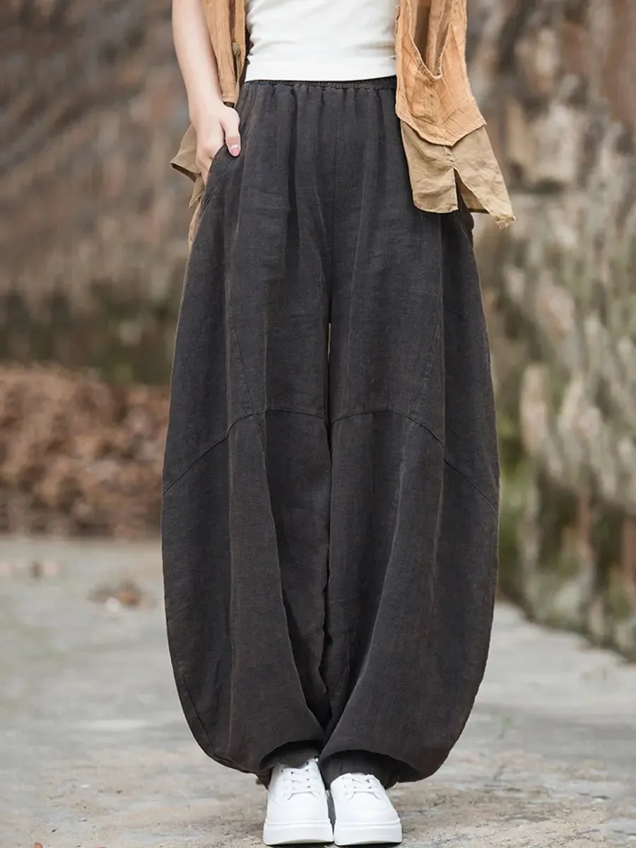 Women Fleece-lined Loose Harem Pants