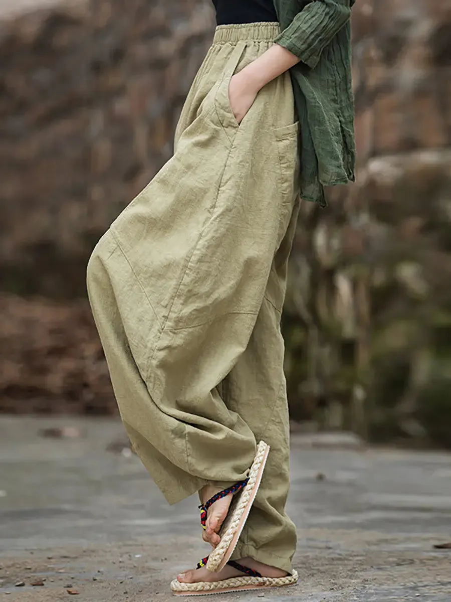 Women Fleece-lined Loose Harem Pants