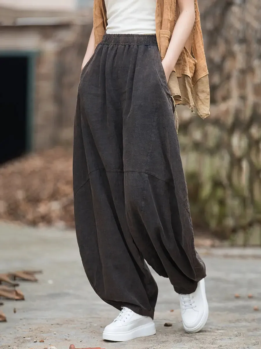 Women Fleece-lined Loose Harem Pants