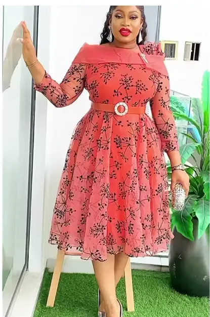Women's Midi Dress - Women's Office Lady Midi Dress