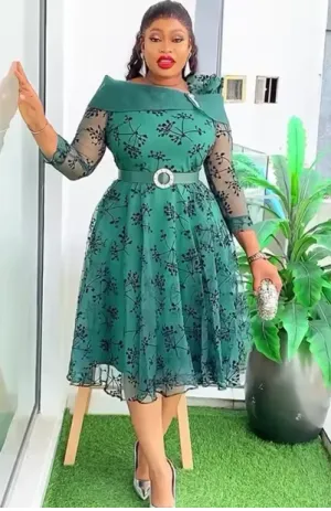 Women's Midi Dress - Women's Office Lady Midi Dress