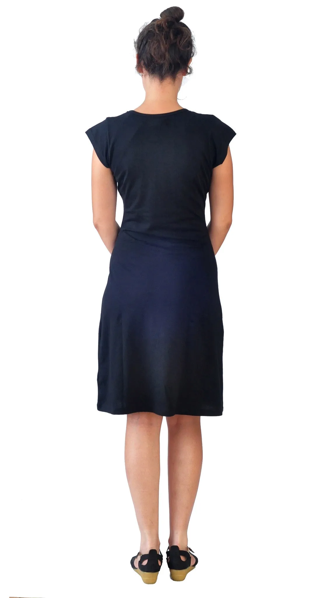 womens-short-sleeved-cotton-dress-with-multicolored-flower-embroidery