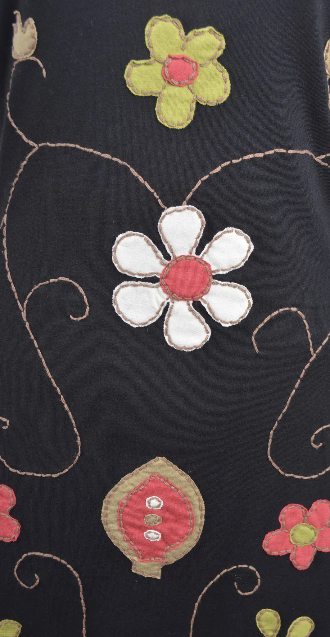 womens-short-sleeved-cotton-dress-with-multicolored-flower-embroidery