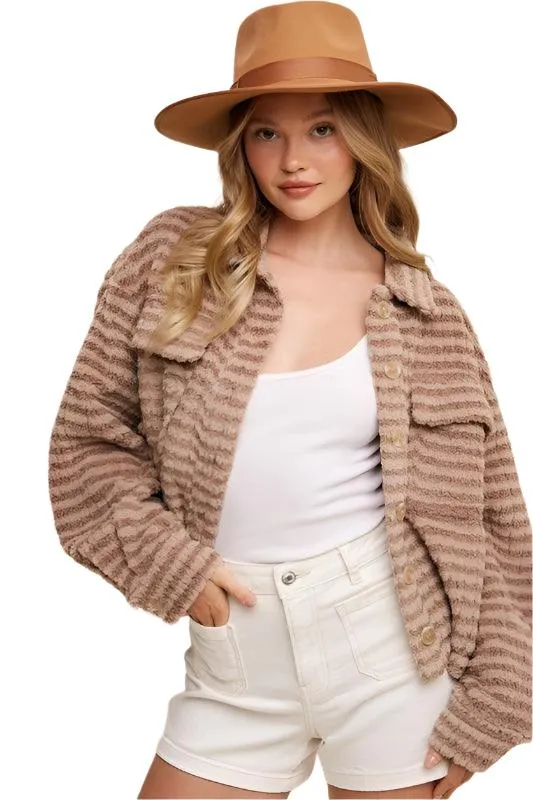 Womens Soft Plaid Fleece Shackets