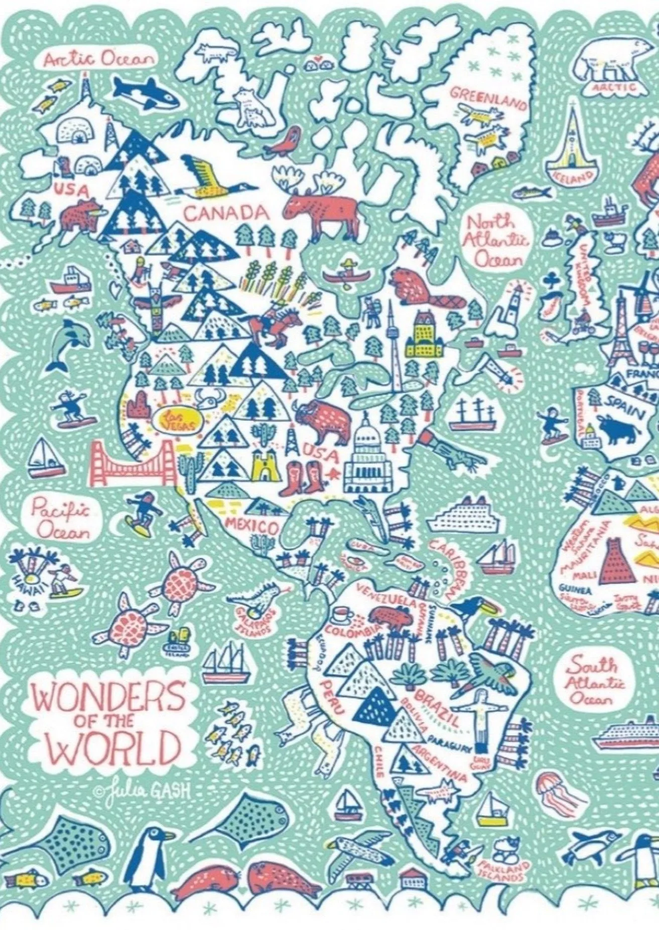 Wonders of the World Art Print