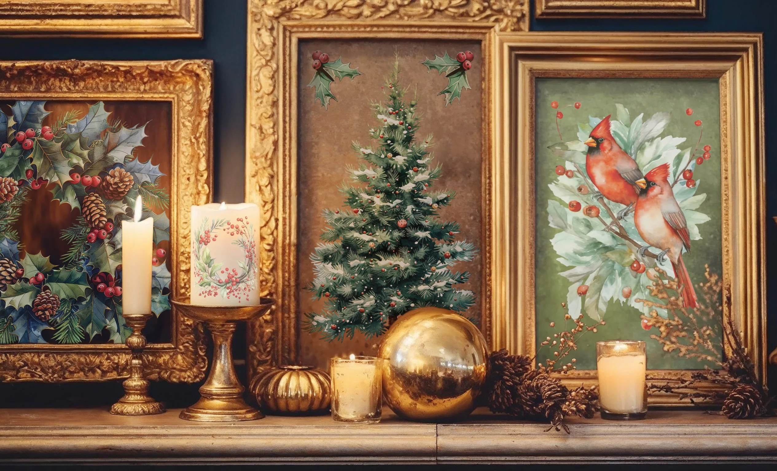 Yuletide IOD Transfer Iron Orchid Design