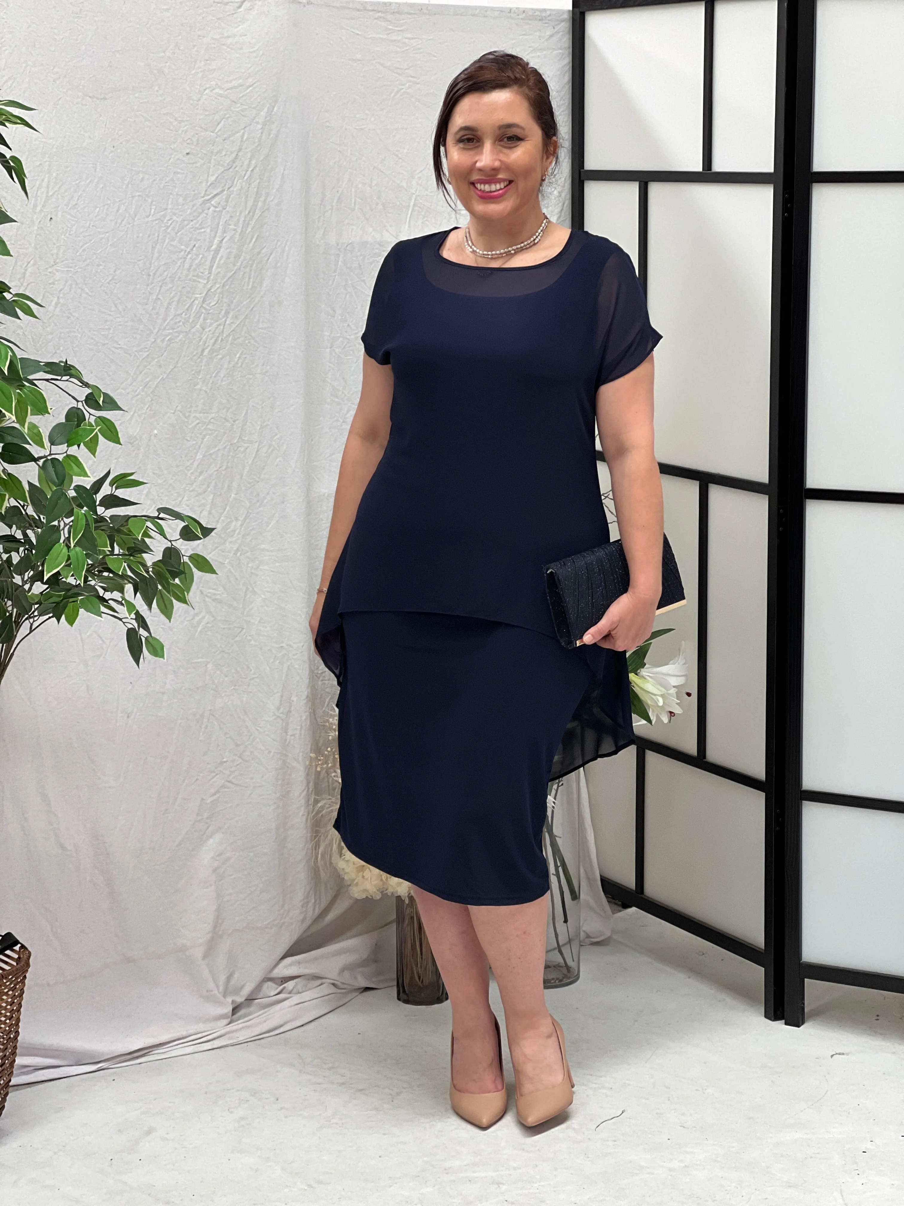 Zena Navy Evening 2 Piece Set