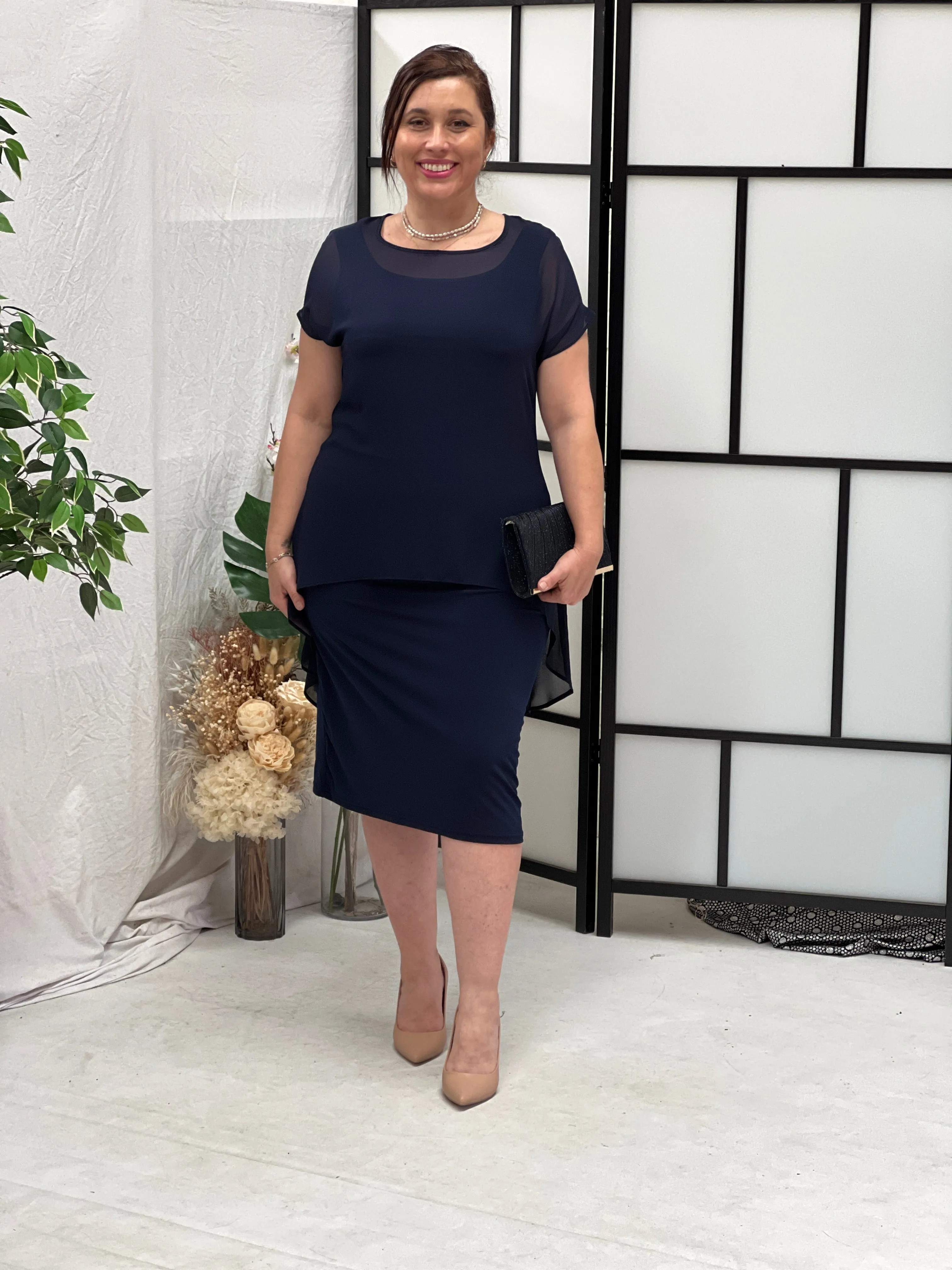 Zena Navy Evening 2 Piece Set