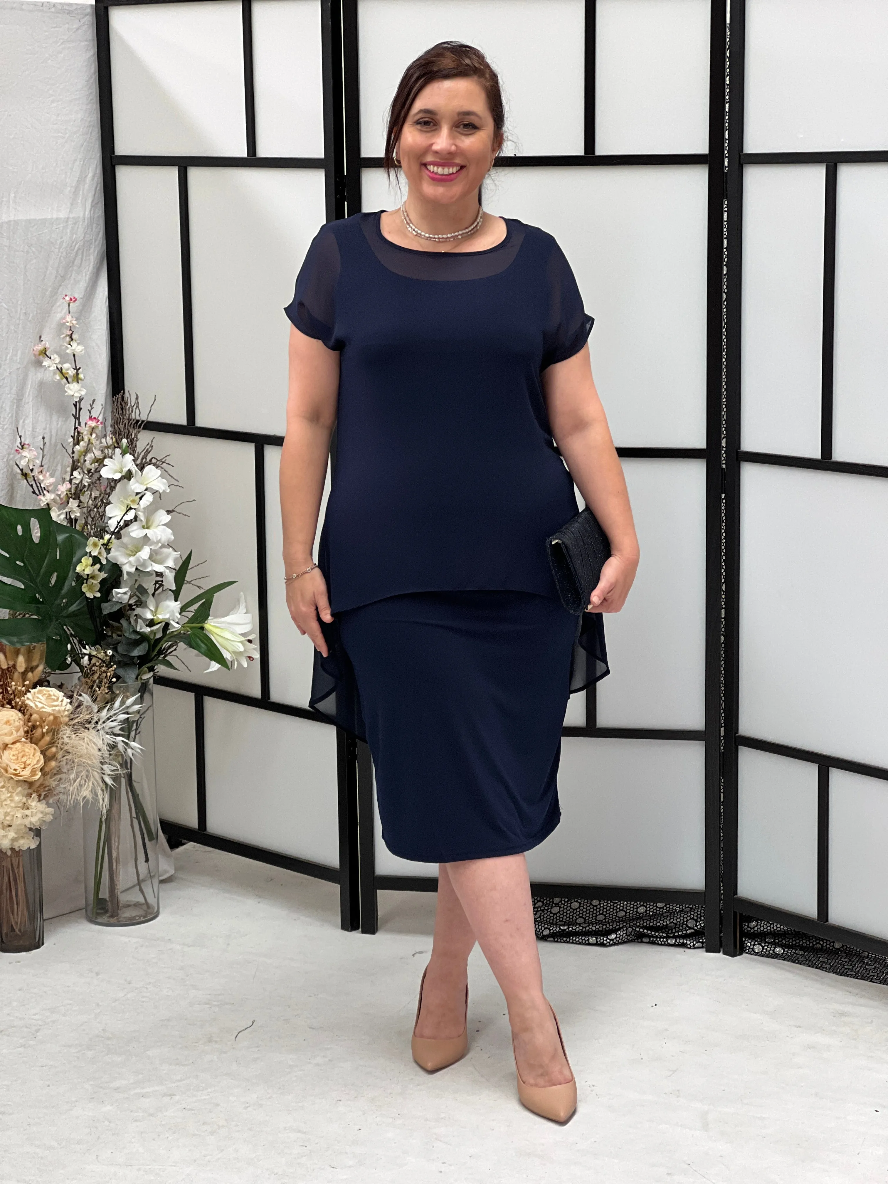 Zena Navy Evening 2 Piece Set