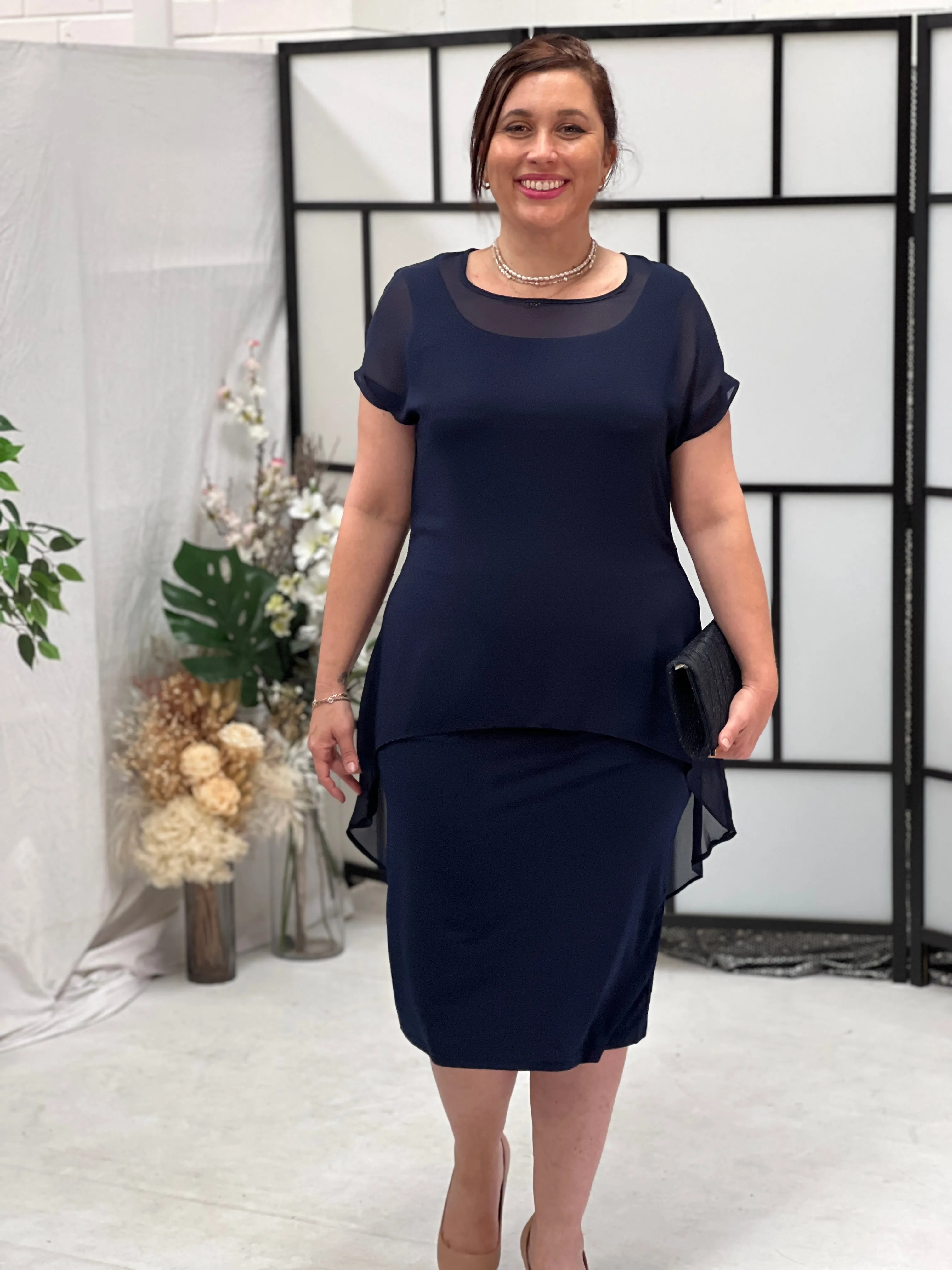 Zena Navy Evening 2 Piece Set