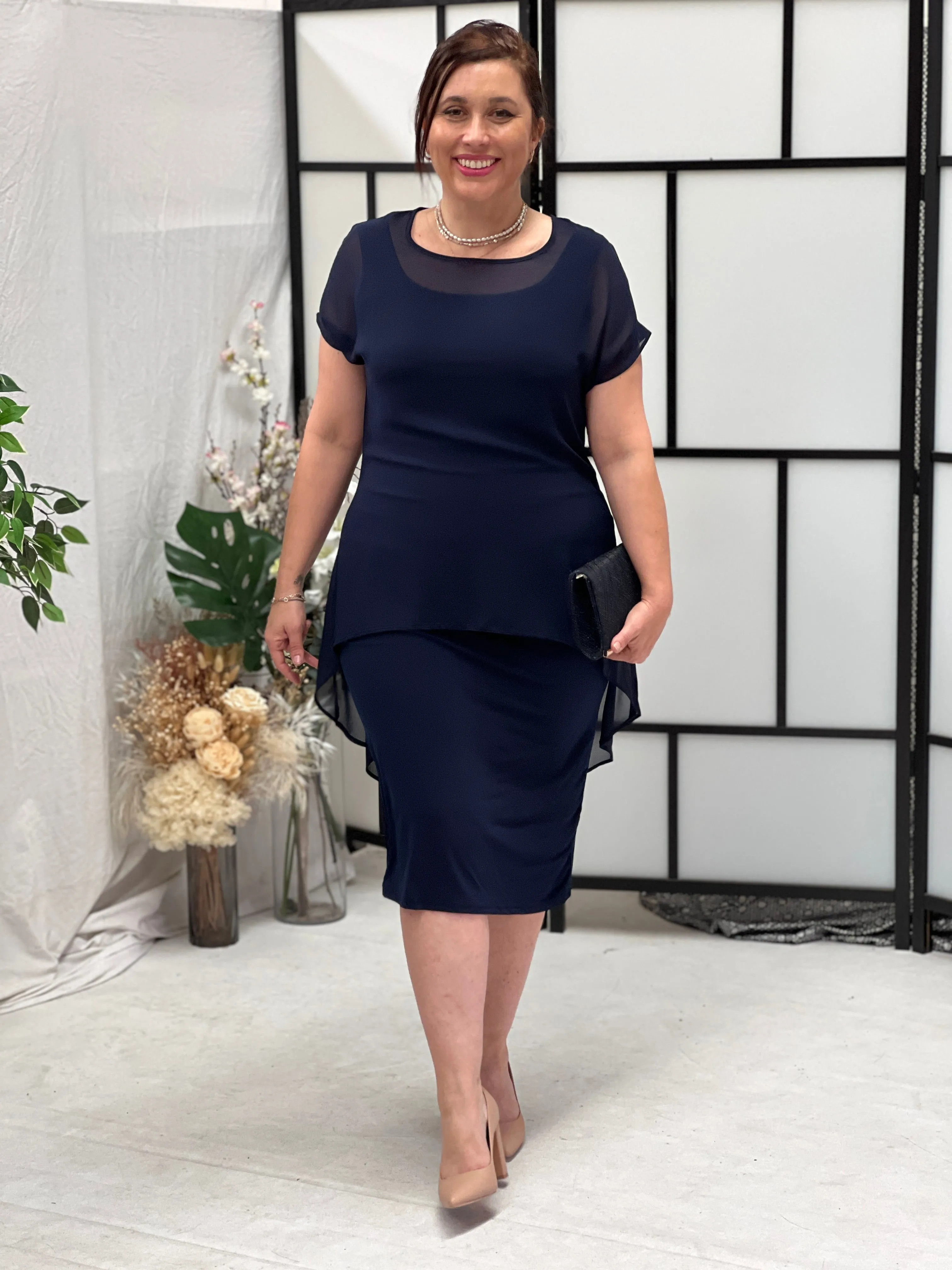 Zena Navy Evening 2 Piece Set